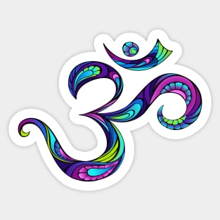 Patterned Symbol Om Sticker